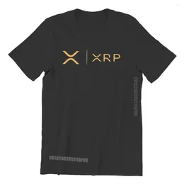 Camisetas para hombre, camisetas con criptomoneda Crypto Miner XRP RIPPLE GOLD SIDE BY, camisetas Harajuku Punk para hombre, camisa Retro de algodón