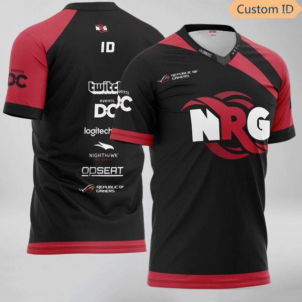 Camisetas para hombre CSGO NRG Esports Player Jersey uniforme personalizado ID Fans juego camiseta hombres mujeres nombre personalizado camiseta ropa