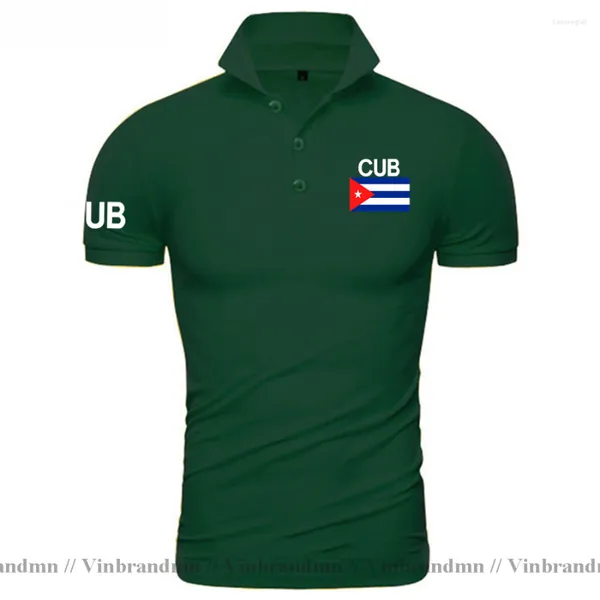 T-shirts pour hommes Cuba Polo cubain Marques de mode pour hommes Pays Drapeau Conception Vêtements Coton Nation Team Streetwear Casual CU CUB