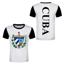T-shirts pour hommes Cuba indépendant chemise hommes femme grande taille t-shirt Che Guevar t-shirt CU bleu pays personnaliser mexique hauts de Sport