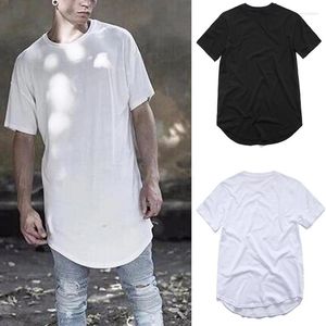 Camisetas para hombre, camisa de manga corta con dobladillo curvo para hombre, estilo Hip Hop Swag, ropa de calle para hombre, camiseta lisa, camiseta con cuello redondo, ropa para hombre