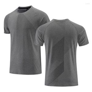 Camisetas masculinas logo personalizado hombres que dirigen camiseta fitness deportes top entrenamiento de gimnasia camisa jogging ropa deportiva casual rápida al aire libre