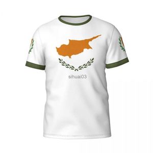 T-shirts pour hommes Nom personnalisé Numéro Chypre Drapeau Emblème 3D T-shirts pour hommes Femmes Tees Jersey Team Vêtements Football Football Fans Cadeau T-shirt