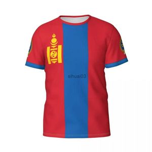 T-shirts pour hommes Nom personnalisé Numéro Mongolie Drapeau Emblème 3D T-shirts pour hommes Femmes Tees Jersey Team Vêtements Football Football Fans Cadeau T-shirt