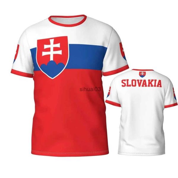 Camisetas para hombre Nombre personalizado Número Bandera de Eslovaquia Emblema eslovaco Camisetas 3D para hombres Mujeres Camisetas camiseta equipo Fútbol Fanáticos del fútbol Camiseta de regalo