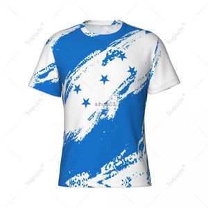 T-shirts pour hommes Nom personnalisé Nunber Honduras Drapeau Couleur Hommes T-shirt de sport serré Femmes Tees Jersey pour les fans de football de football