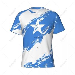 Mannen T-shirts Aangepaste Naam Nunber Somalië Vlag Kleur Mannen Strakke Sport T-shirt Vrouwen Tees Jersey Voor Voetbal Fans