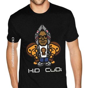 Heren t-shirts aangepaste t-shirt printing Kid Cudi t Men Engeland stijl t-shirts mannen ultra katoen zwart ronde nek ts shirt beste cadeau t240425