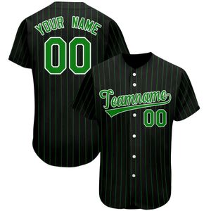 T-shirts pour hommes en maillot de baseball personnalisé concevoir personnalisé votre nom / numéro de chemise imprimée rayée uniforme de formation à balle douce pour hommes et femmes jeunes Q240521
