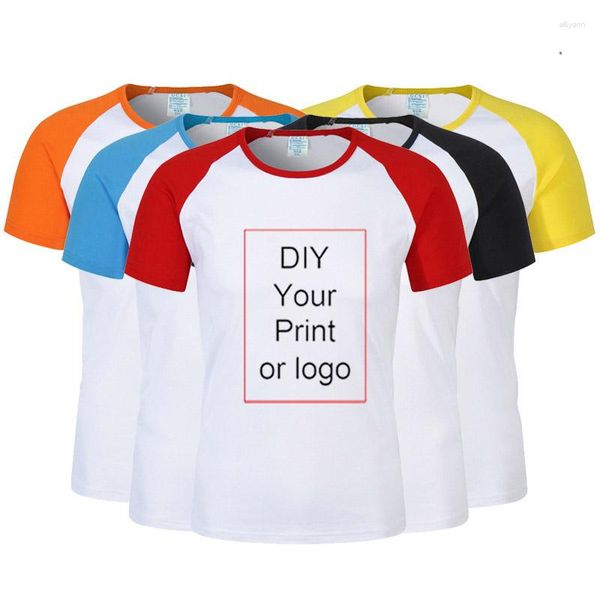 T-shirts pour hommes personnalisés imprimés mode coton chemise homme femme haut bricolage votre comme po ou logo blanc enfants t-shirt personnalisé t-shirt