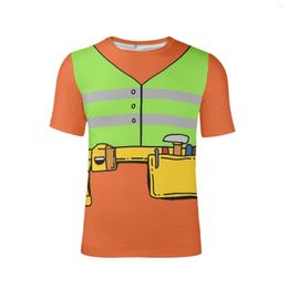 T-shirts pour hommes Dessin animé mignon Travailleurs de la construction Vêtements Motif Jeu de fête Streetwear T-shirt Anime T-shirts Chemise Harajuku Casual T-shirt ample
