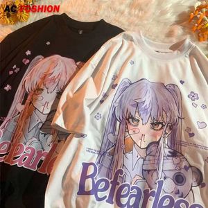 T-shirts hommes mignon dessin animé femme graphique t-shirt japonais y2k harajuk anime manga impression t-shirt été femmes vêtements à manches courtes t-shirts hauts 240130