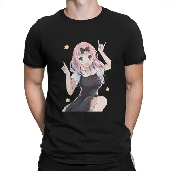 Camisetas para hombre, camiseta bonita Kaguya Sama Love Is War para hombre, camisetas de algodón a la moda Chika, ropa clásica de manga corta con cuello redondo