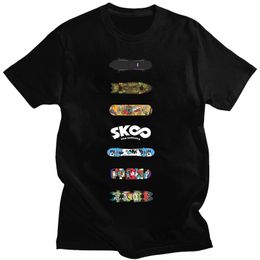 T-shirts pour hommes Mignon Kawaii SK8 Le T-shirt imprimé Logo Infinity Hommes Femmes T-shirt à manches courtes Skateboard Anime Manga Noir Mode Casual Te