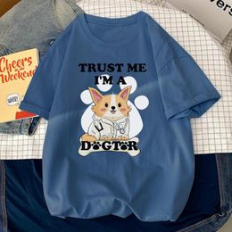 T-shirts voor heren Schattige kleine hond Grappige Kawaii-stijl Gedrukte heren-t-shirts Eenvoud S-Xxxl T-shirt Cool Casual T-shirts Creativiteit O-hals heren