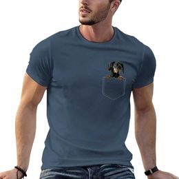 T-shirts masculins mignons réalistes dck -hund chien poche amoureuse de chiens t-shirt sublimé couleur solide drôle de mode coréen t-shirtl2403