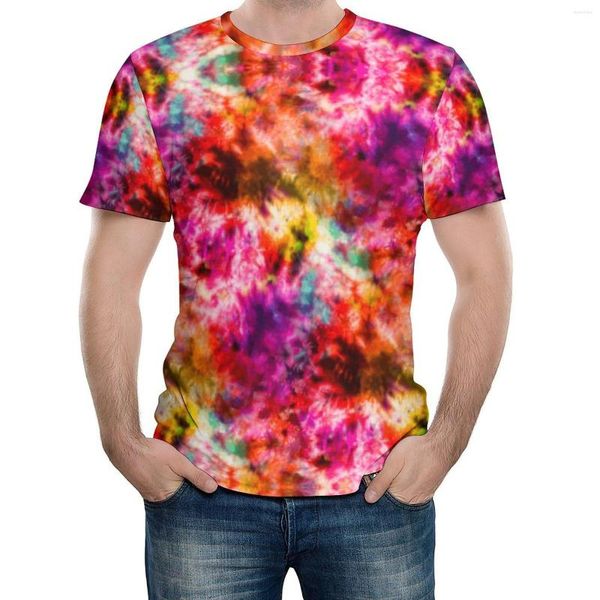 Camisetas para hombre Cute Sunburst Tie Dye Top Tee ocio de alta calidad talla EE. UU.