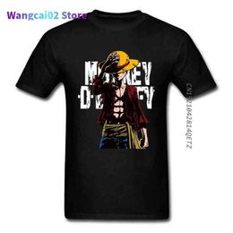 Heren t-shirts schattig eenhoorn één stuk luffy t shirt casual t-shirt homme o nek streetwear man t-shirt jongens kleding anime top tees 022123H