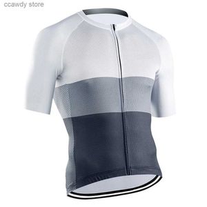 T-shirts masculins Jersey Cycling Men Mountain Bike Bicyc Shirts Short Seve Road Tops Dry H240407