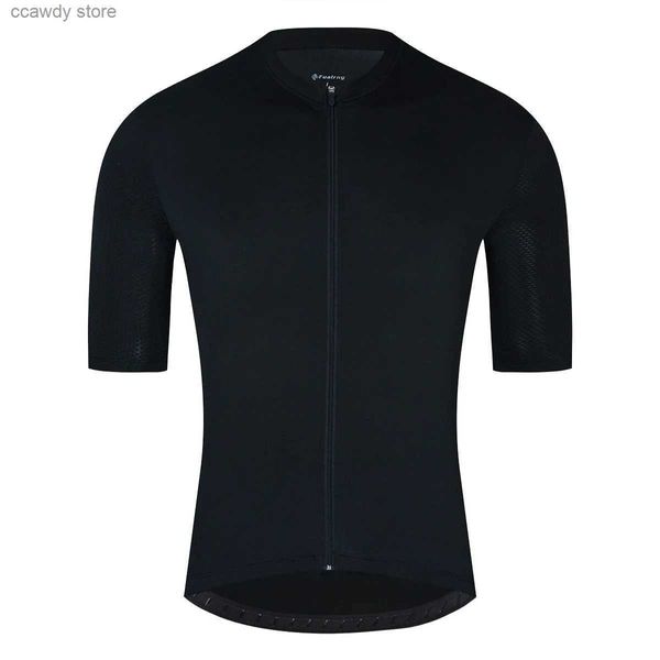 Camisetas para hombres Camisas de ciclismo Tops FUALRNY Black 2022 Jersey Anti-Pilling Ropa de bicicleta ecológica Ropa de bicicleta del equipo de carretera enviado dentro de 24 horasH24122