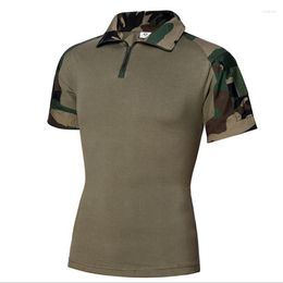 Camisetas para hombres D 1498 Camisa de camuflaje militar táctica de secado rápido transpirable Hombres Camiseta de combate del ejército de EE. UU. Outwear