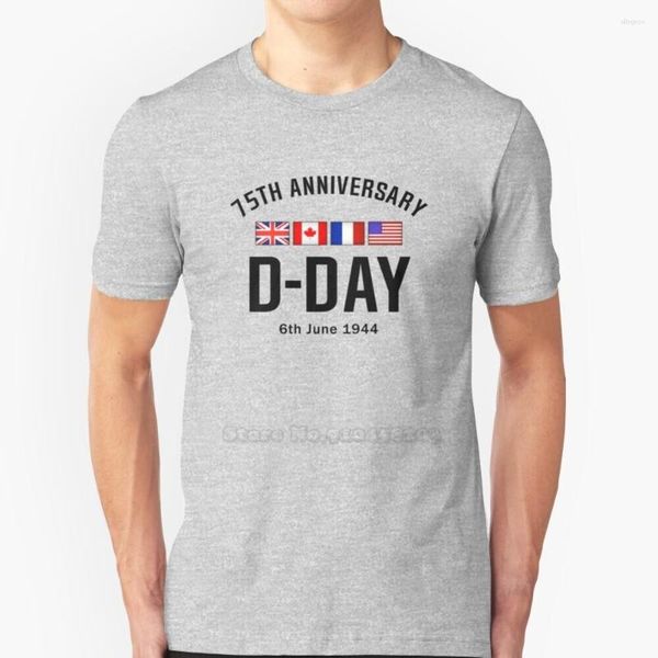 T-shirts pour hommes D - Day Anniversary Shirt Summer Fashion Casual Cotton Round Neck Sword Juno Omaha Gold Usa France Great Britain