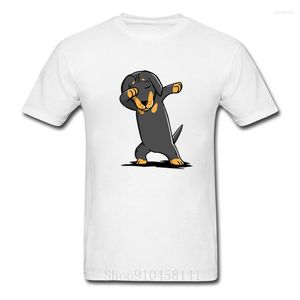 T-shirts pour hommes tamponner teckel drôle Doxie loisirs chien Mans vêtements haute qualité t-shirts graphiques coton Anime T-Shirt