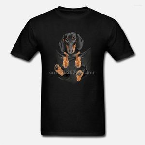 T-shirts homme teckel poche intérieure chemise coton noir hommes S-6XL fournisseur américain vente OffCartoon mode unisexe t-shirt