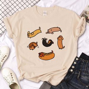 Mannen T Shirts Teckel T-shirts Vrouwen Grappige Shirt Vrouwelijke Streetwear Kleding