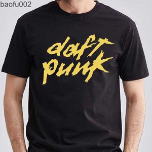 Camisetas de hombre Daft Punk Impreso Hombre Camiseta Cool Electronic House Music Streetwear Dance DJ Tops Vintage Hombre Ropa de manga corta Ropa Hombre W0224