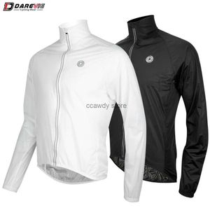 Heren T-shirts DAREVIE Fietsregenjas Man Ultralight Zomer Lange Dames Fietsen Regenjas Opvouwbaar Rctive Waterdicht Sneldrogend RegenjasH24126