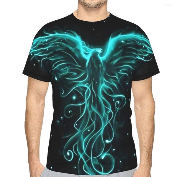 T-shirts pour hommes Dark Phoenix Summer Mens Street Arts T-shirt en polyester surdimensionné imprimé en 3D Vêtements respirants à manches courtes à séchage rapide