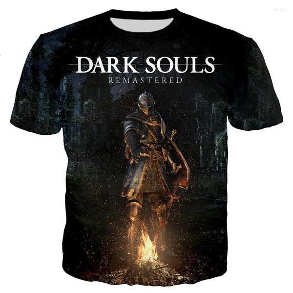 T-shirts pour hommes Dark Souls T-shirts Jeu 3D Imprimer Streetwear Hommes Femmes Mode Casual Surdimensionné Chemise à manches courtes Enfants Tees Tops Vêtements