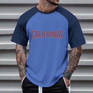 T-shirts pour hommes papier de transfert foncé pour chemise hommes mode hommes petit imprimé couleur printemps et été Compression athlétique