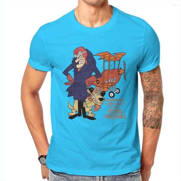 T-shirts pour hommes Dastardly Muttley Flying Machines Wacky Races Cartoon Vêtements en coton O Neck Tee Shirt T-shirts imprimés graphiques