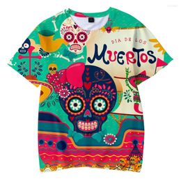 Heren t shirts dag van het dode shirt 3D kinderkleding korte mode zomers zomers korte mouwen t-shirt trend casual