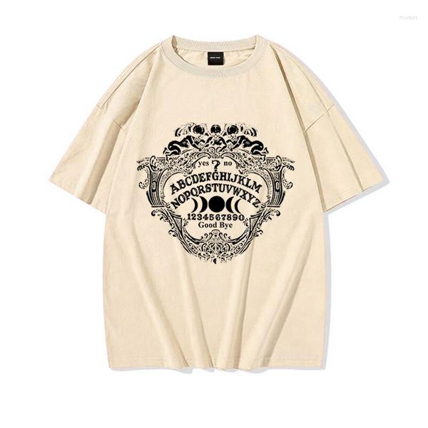 Hommes t-shirts mort chérubin sorcière conseil pour hommes haute rue Y2k haut t-shirts Harajuku chemise surdimensionnée coton à manches courtes t-shirt gothique