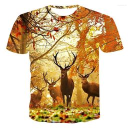 T-shirts pour hommes T-shirt 3d T-shirts animaux imprimés pour hommes de chasse à l'extérieur pour hommes à manches courtes Femmes drôles