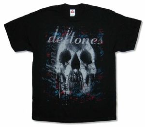 T-shirts pour hommes Deftones Skull Black T-shirt Nouveau groupe officiel MerchL2312.21