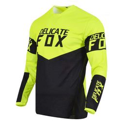 T-shirts pour hommes Delicate Fox 180 Revn Jersey Motocross à manches longues ATV UTV T-shirt Enduro Vélo Vélo Hors route Cyclisme Hommes Moto Vêtements