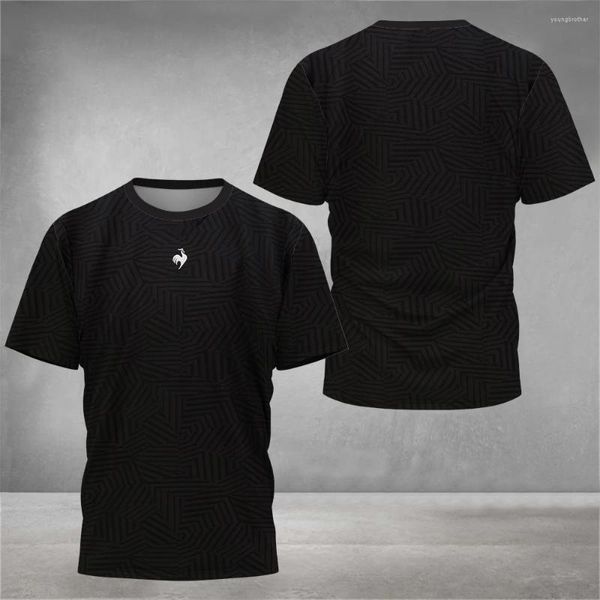 T-shirts pour hommes motif dérangé course à manches courtes T-Shirt Badminton Tennis séchage rapide respirant Club