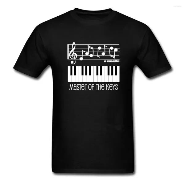 T-shirts masculins Design de base notes musicales de piano de base
