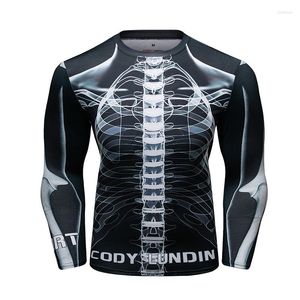 T-shirts pour hommes Design Digital Sublimation Imprimé à manches longues Hommes Respirant Running Rash Guard