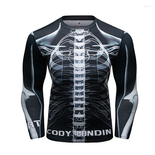 T-shirts pour hommes Design Digital Sublimation Imprimé à manches longues Hommes Respirant Running Rash Guard