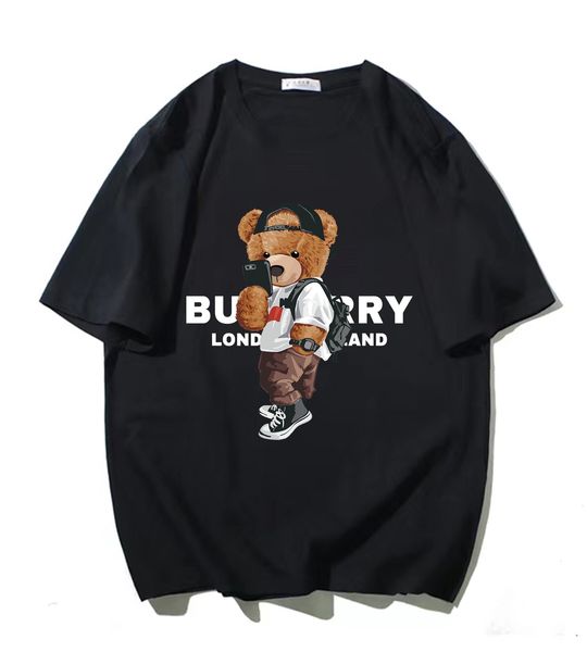 Camisetas para hombres Diseño Tops de manga corta Impresión de moda Blusa de oso de dibujos animados Hombres Ropa de gran tamaño Camiseta Hombre Mujer Verano Algodón 230625