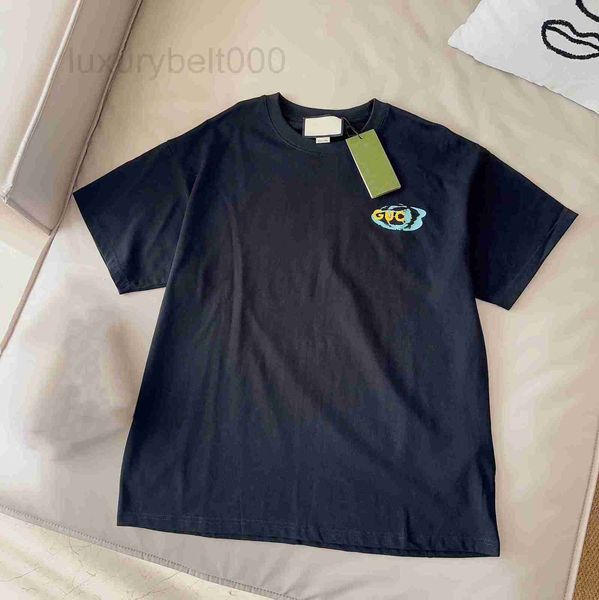Diseñador de camisetas para hombres 2023 Primavera temprana Nuevo elemento cósmico Impresión de letras 260g Camiseta de manga corta de algodón puro INS O1TZ