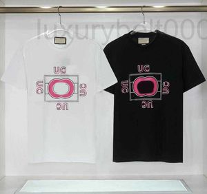 Heren T-shirts Designer 2023 Fashion Heren T-shirts Designer Luxe heren T Tees Summer Simplicity Pure Black 7 Color Pink Letter Korte mouwen Katoen Top HPS4