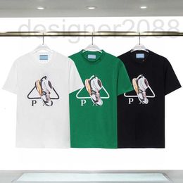 T-shirts pour hommes Designer 2023 T-shirt pour hommes Milan marque Pour hommes Chemises pour femmes Mode T-shirt avant et arrière avec lettres Casual Summer Short Sleeve Man Tee TKJV