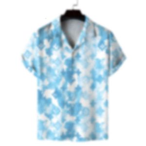 Mannen T-shirts Designer 2023 Lente Nieuwe Casual 3D Print Losse Korte Mouwen Polo Kraag Hawaiian Shirt Voor Mannen Idcc