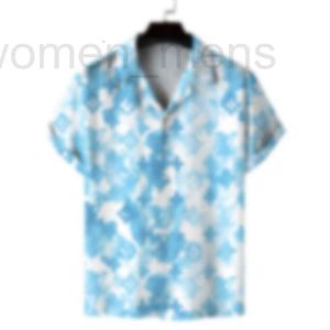 Heren T-shirts Designer 2023 Spring Nieuwe Casual 3d Loose Short Slved Pocollar Hawaiiaans shirt voor mannen IDCC XEAZ